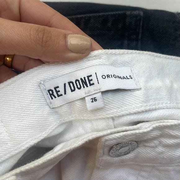 NWOT RE/DONE Orginals 90s High Rise Loose in white size 26 - Picture 8 of 8